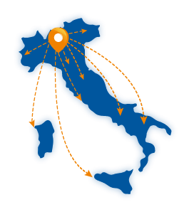 Mappa delle spedizioni rapide dei motori ATEX WEG in Italia